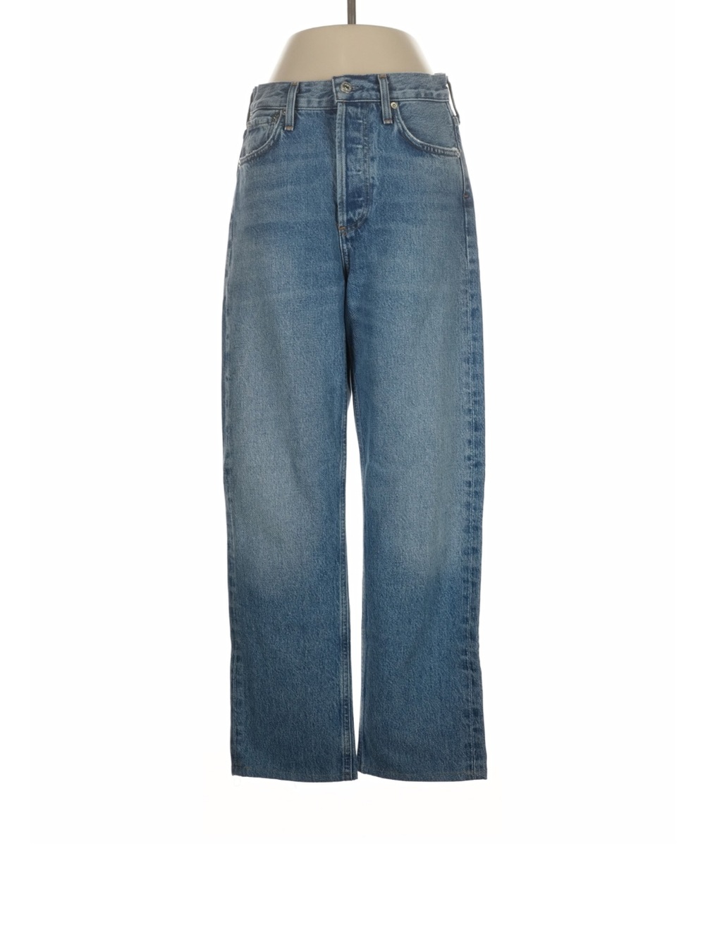 Citizens Of Humanity Light Blue Denim Jeans with Gold Stitching
